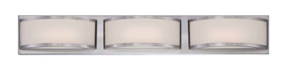 Vanity Nuvo 62-319 Mercer - (3) LED Wall Sconce - Frosted Glass - Brushed Nickel Finish Nuvo