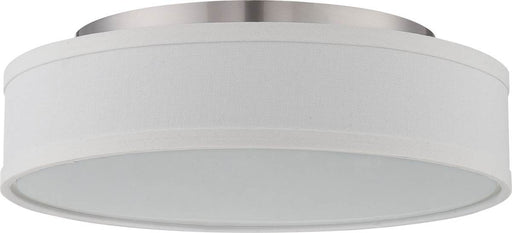 Flush Mount Nuvo 62-524 Heather - LED Flush Fixture with White Linen Shade - Brushed Nickel Finish Nuvo