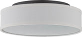 Flush Mount Nuvo 62-525 Heather - LED Flush Fixture with White Linen Shade - Aged Bronze Finish Nuvo