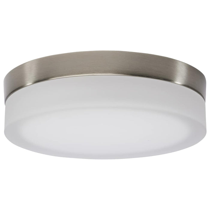 Flush Mount Nuvo 62-558 Pi - 9 Inch LED Flush Mount - Brushed Nickel Finish - Frosted Etched Glass - CCT Selectable - 120 Volts Nuvo