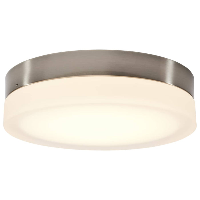 Flush Mount Nuvo 62-559 Pi - 11 Inch LED Flush Mount - Brushed Nickel Finish - Frosted Etched Glass - CCT Selectable - 120 Volts Nuvo