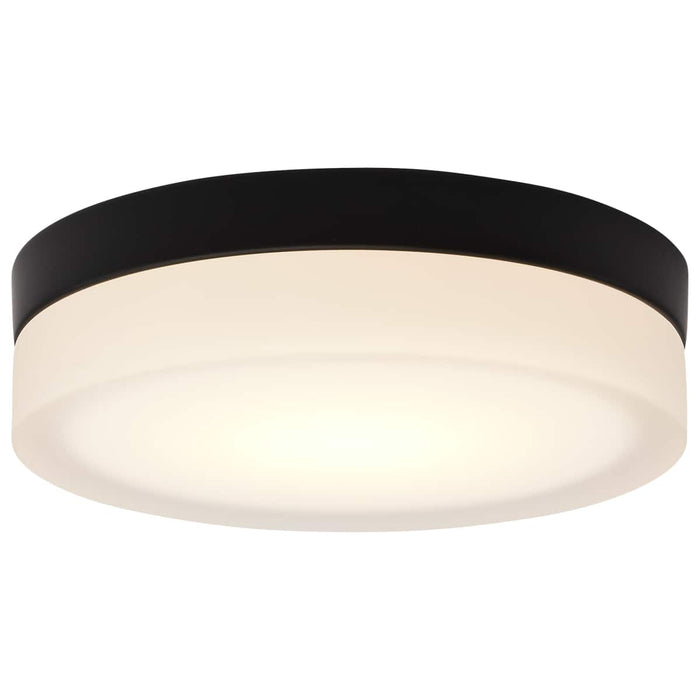 Flush Mount Nuvo 62-568 Pi - 9 Inch LED Flush Mount - Black Finish - Frosted Etched Glass - CCT Selectable - 120 Volts Nuvo
