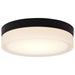 Flush Mount Nuvo 62-568 Pi - 9 Inch LED Flush Mount - Black Finish - Frosted Etched Glass - CCT Selectable - 120 Volts Nuvo