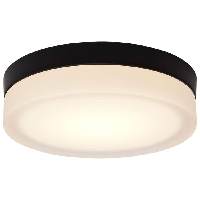 Flush Mount Nuvo 62-568 Pi - 9 Inch LED Flush Mount - Black Finish - Frosted Etched Glass - CCT Selectable - 120 Volts Nuvo