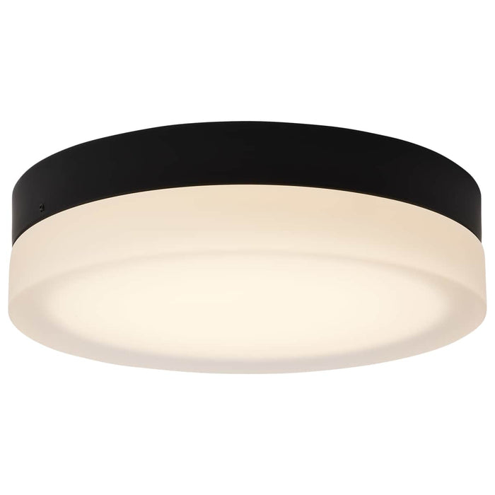 Flush Mount Nuvo 62-569 Pi - 11 Inch LED Flush Mount - Black Finish - Frosted Etched Glass - CCT Selectable - 120 Volts Nuvo