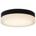 Flush Mount Nuvo 62-569 Pi - 11 Inch LED Flush Mount - Black Finish - Frosted Etched Glass - CCT Selectable - 120 Volts Nuvo
