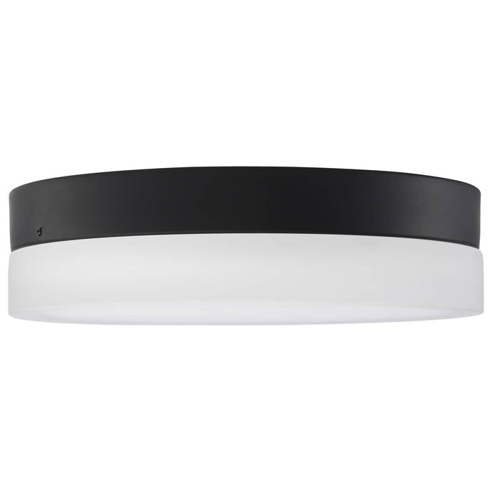 Flush Mount Nuvo 62-569 Pi - 11 Inch LED Flush Mount - Black Finish - Frosted Etched Glass - CCT Selectable - 120 Volts Nuvo