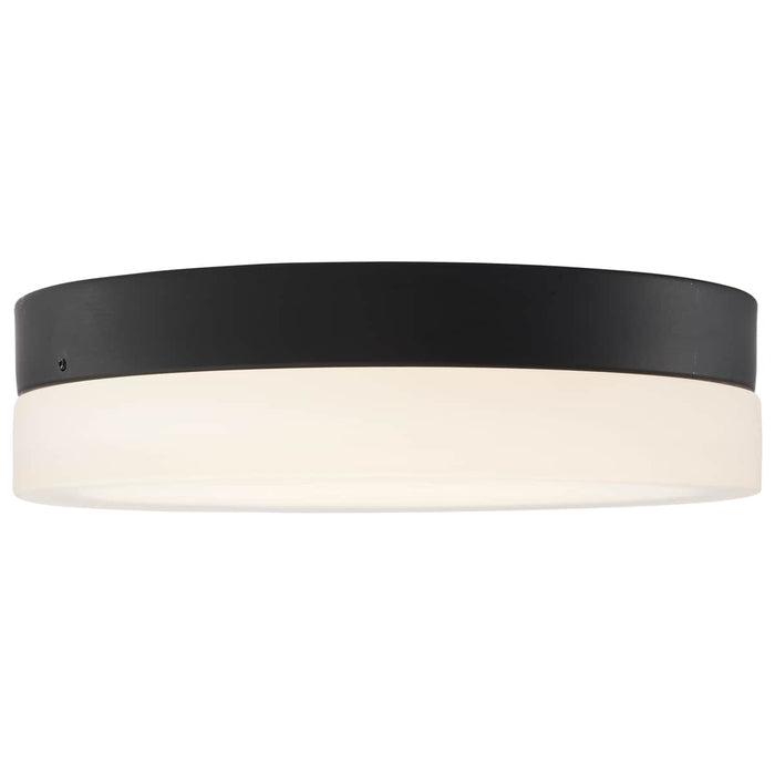 Flush Mount Nuvo 62-569 Pi - 11 Inch LED Flush Mount - Black Finish - Frosted Etched Glass - CCT Selectable - 120 Volts Nuvo