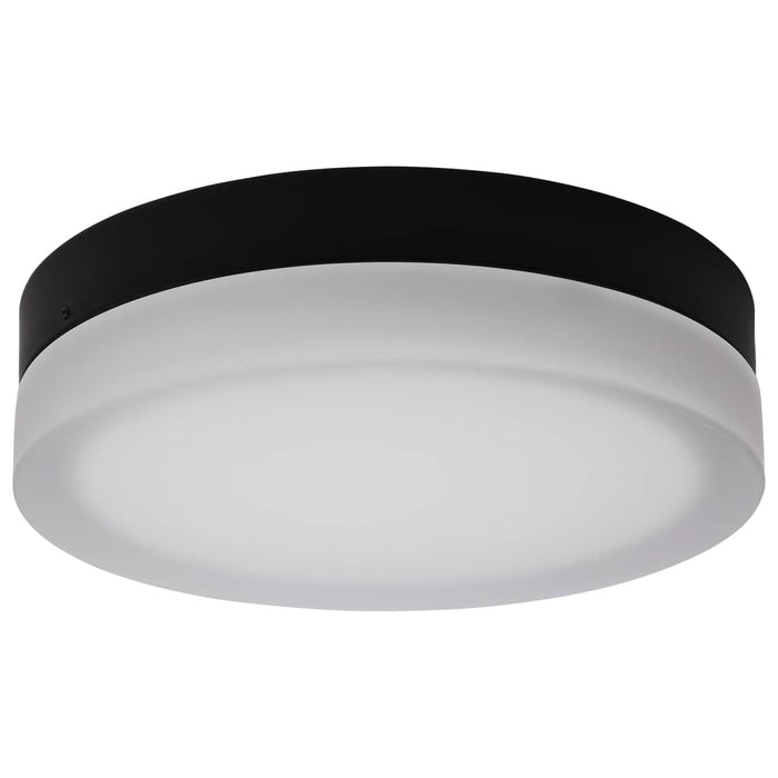 Flush Mount Nuvo 62-569 Pi - 11 Inch LED Flush Mount - Black Finish - Frosted Etched Glass - CCT Selectable - 120 Volts Nuvo