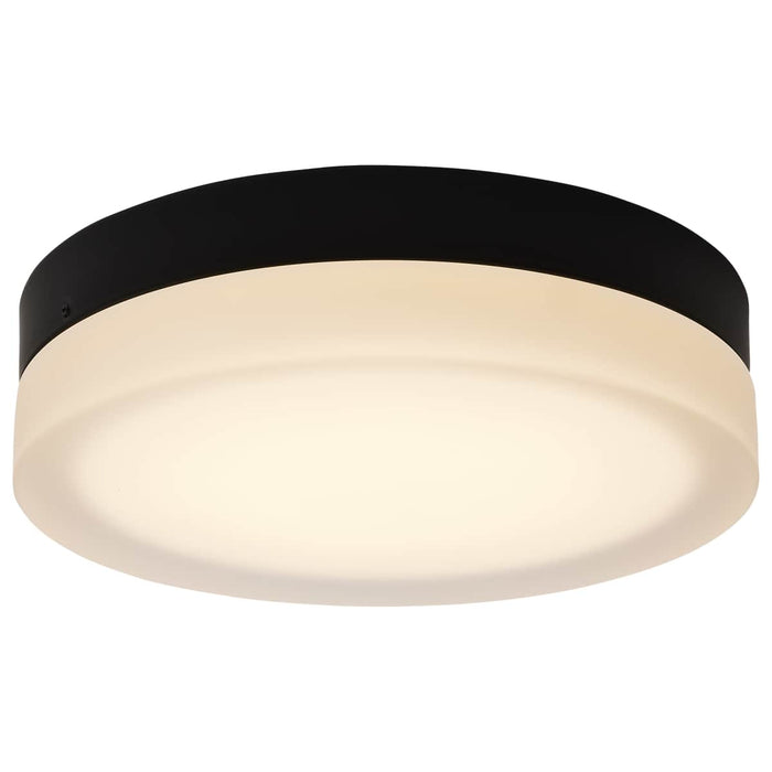 Flush Mount Nuvo 62-569 Pi - 11 Inch LED Flush Mount - Black Finish - Frosted Etched Glass - CCT Selectable - 120 Volts Nuvo