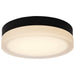 Flush Mount Nuvo 62-569 Pi - 11 Inch LED Flush Mount - Black Finish - Frosted Etched Glass - CCT Selectable - 120 Volts Nuvo