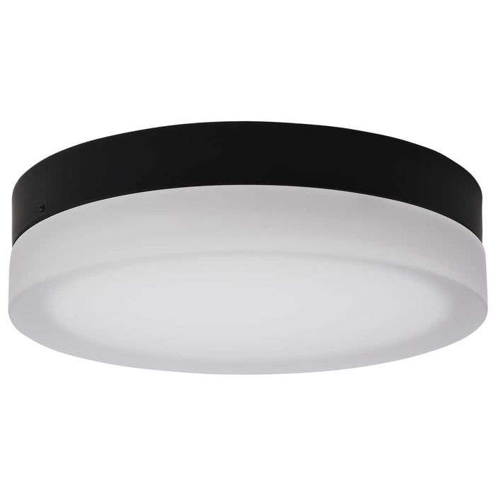 Flush Mount Nuvo 62-569 Pi - 11 Inch LED Flush Mount - Black Finish - Frosted Etched Glass - CCT Selectable - 120 Volts Nuvo
