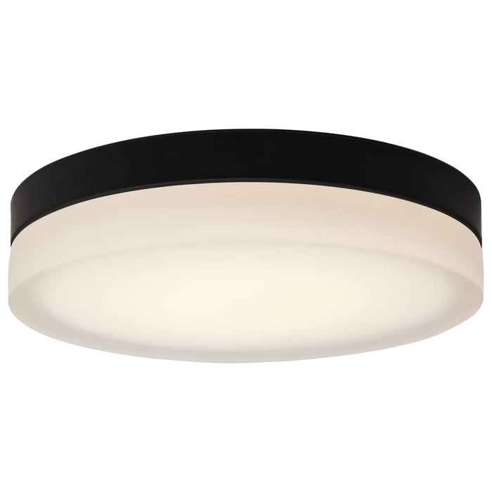 Flush Mount Nuvo 62-570 Pi - 14 Inch LED Flush Mount - Black Finish - Frosted Etched Glass - CCT Selectable - 120 Volts Nuvo