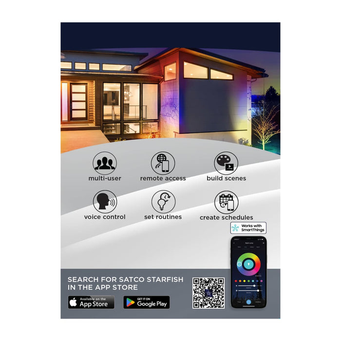 Flood Light Nuvo 62-5901 6 Watt LED Landscape Floodlight - RGB and 2700K-5000K Tunable White - Bronze Finish Nuvo