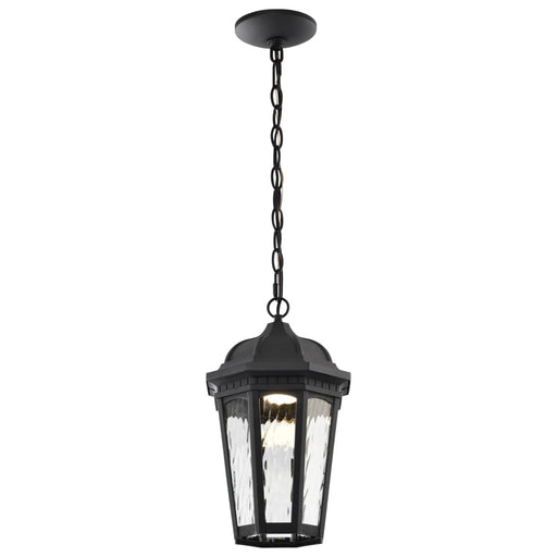 Pendant Nuvo 62-5944 East River Collection - 1 Light Outdoor Hanging Fixture - LED - SMART - Starfish RGBTW - CCT Selectable - Matte Black - Clear Water Glass Nuvo