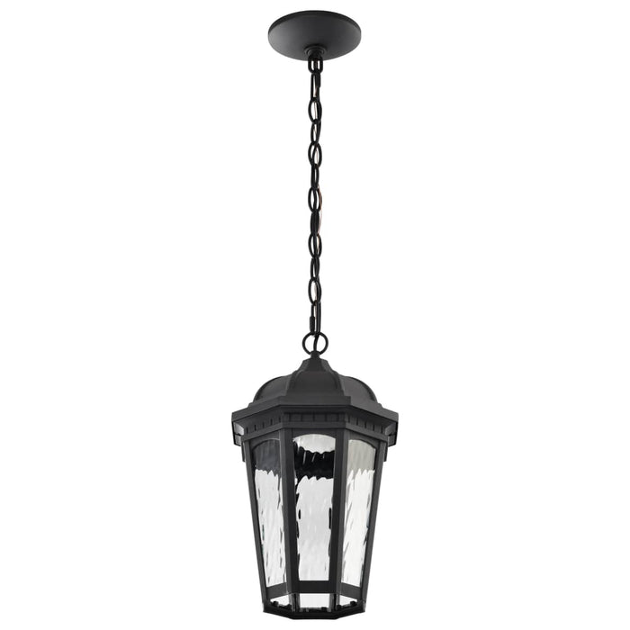 Pendant Nuvo 62-5944 East River Collection - 1 Light Outdoor Hanging Fixture - LED - SMART - Starfish RGBTW - CCT Selectable - Matte Black - Clear Water Glass Nuvo