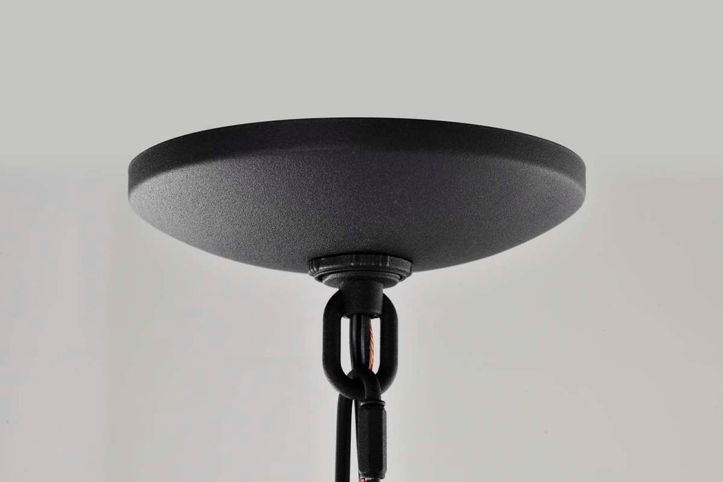 Pendant Nuvo 62-5944 East River Collection - 1 Light Outdoor Hanging Fixture - LED - SMART - Starfish RGBTW - CCT Selectable - Matte Black - Clear Water Glass Nuvo