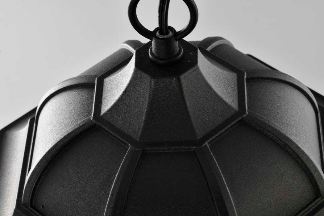 Pendant Nuvo 62-5944 East River Collection - 1 Light Outdoor Hanging Fixture - LED - SMART - Starfish RGBTW - CCT Selectable - Matte Black - Clear Water Glass Nuvo