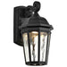 Sconce Nuvo 62-5945 East River Collection - 1 Light Outdoor Small Wall Fixture - LED - SMART - Starfish RGBTW - CCT Selectable - Matte Black - Clear Water Glass Nuvo