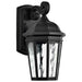Sconce Nuvo 62-5945 East River Collection - 1 Light Outdoor Small Wall Fixture - LED - SMART - Starfish RGBTW - CCT Selectable - Matte Black - Clear Water Glass Nuvo