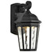 Sconce Nuvo 62-5945 East River Collection - 1 Light Outdoor Small Wall Fixture - LED - SMART - Starfish RGBTW - CCT Selectable - Matte Black - Clear Water Glass Nuvo