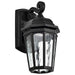 Sconce Nuvo 62-5945 East River Collection - 1 Light Outdoor Small Wall Fixture - LED - SMART - Starfish RGBTW - CCT Selectable - Matte Black - Clear Water Glass Nuvo