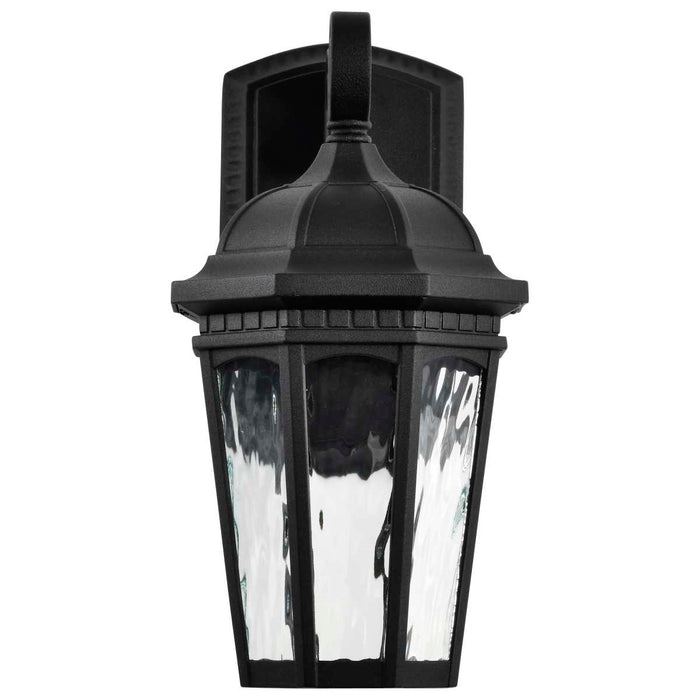 Sconce Nuvo 62-5945 East River Collection - 1 Light Outdoor Small Wall Fixture - LED - SMART - Starfish RGBTW - CCT Selectable - Matte Black - Clear Water Glass Nuvo