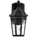 Sconce Nuvo 62-5945 East River Collection - 1 Light Outdoor Small Wall Fixture - LED - SMART - Starfish RGBTW - CCT Selectable - Matte Black - Clear Water Glass Nuvo