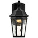 Sconce Nuvo 62-5945 East River Collection - 1 Light Outdoor Small Wall Fixture - LED - SMART - Starfish RGBTW - CCT Selectable - Matte Black - Clear Water Glass Nuvo
