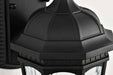 Sconce Nuvo 62-5945 East River Collection - 1 Light Outdoor Small Wall Fixture - LED - SMART - Starfish RGBTW - CCT Selectable - Matte Black - Clear Water Glass Nuvo
