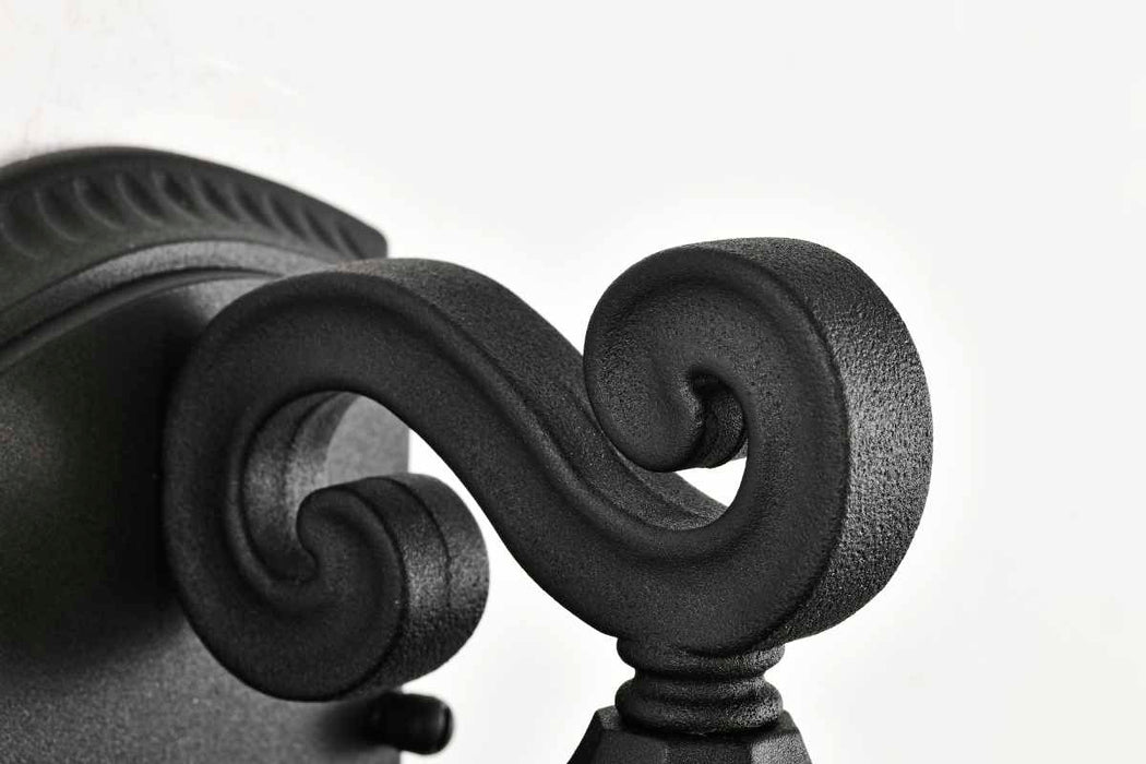 Sconce Nuvo 62-5945 East River Collection - 1 Light Outdoor Small Wall Fixture - LED - SMART - Starfish RGBTW - CCT Selectable - Matte Black - Clear Water Glass Nuvo