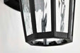 Sconce Nuvo 62-5945 East River Collection - 1 Light Outdoor Small Wall Fixture - LED - SMART - Starfish RGBTW - CCT Selectable - Matte Black - Clear Water Glass Nuvo