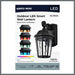 Sconce Nuvo 62-5945 East River Collection - 1 Light Outdoor Small Wall Fixture - LED - SMART - Starfish RGBTW - CCT Selectable - Matte Black - Clear Water Glass Nuvo