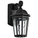 Sconce Nuvo 62-5945 East River Collection - 1 Light Outdoor Small Wall Fixture - LED - SMART - Starfish RGBTW - CCT Selectable - Matte Black - Clear Water Glass Nuvo