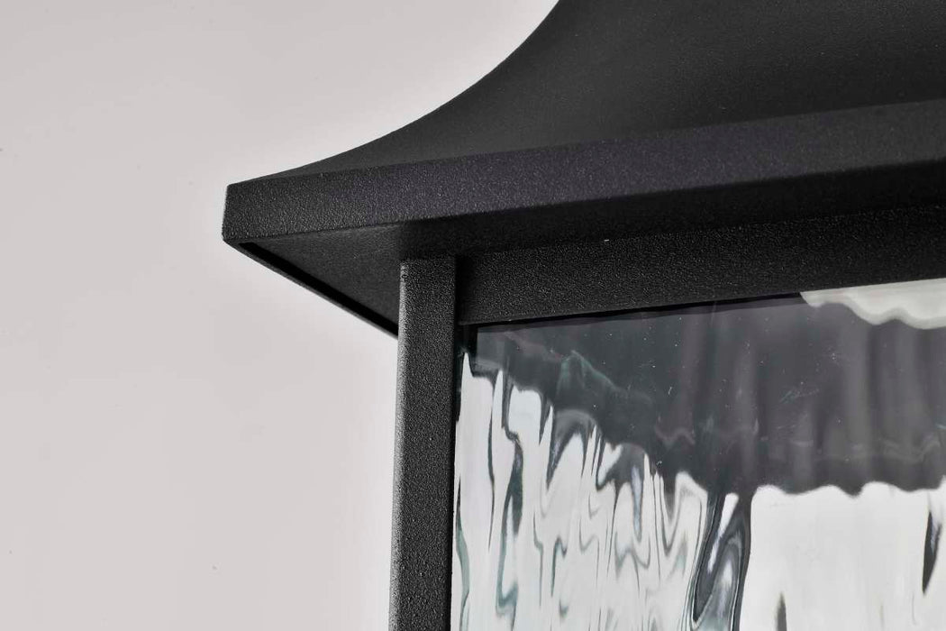 Pendant Nuvo 62-5996 Austen Collection - 1 Light Outdoor Hanging Fixture - LED - SMART - Starfish RGBTW - CCT Selectable - Matte Black - Clear Water Glass Nuvo