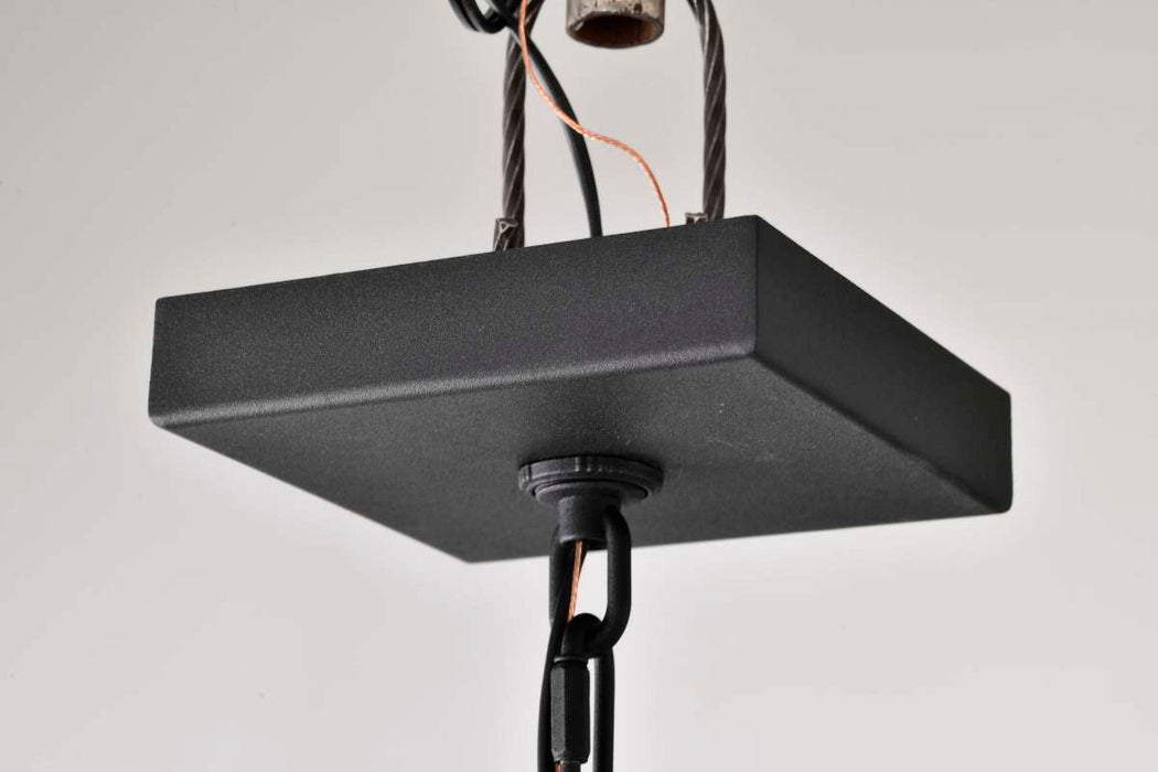 Pendant Nuvo 62-5996 Austen Collection - 1 Light Outdoor Hanging Fixture - LED - SMART - Starfish RGBTW - CCT Selectable - Matte Black - Clear Water Glass Nuvo