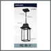 Pendant Nuvo 62-5996 Austen Collection - 1 Light Outdoor Hanging Fixture - LED - SMART - Starfish RGBTW - CCT Selectable - Matte Black - Clear Water Glass Nuvo