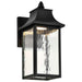 Sconce Nuvo 62-5997 Austen Collection - 1 Light Outdoor Small Wall Fixture - LED - SMART - Starfish RGBTW - CCT Selectable - Matte Black - Clear Water Glass Nuvo