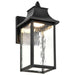 Sconce Nuvo 62-5997 Austen Collection - 1 Light Outdoor Small Wall Fixture - LED - SMART - Starfish RGBTW - CCT Selectable - Matte Black - Clear Water Glass Nuvo