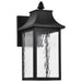 Sconce Nuvo 62-5997 Austen Collection - 1 Light Outdoor Small Wall Fixture - LED - SMART - Starfish RGBTW - CCT Selectable - Matte Black - Clear Water Glass Nuvo