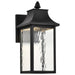 Sconce Nuvo 62-5997 Austen Collection - 1 Light Outdoor Small Wall Fixture - LED - SMART - Starfish RGBTW - CCT Selectable - Matte Black - Clear Water Glass Nuvo
