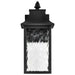 Sconce Nuvo 62-5997 Austen Collection - 1 Light Outdoor Small Wall Fixture - LED - SMART - Starfish RGBTW - CCT Selectable - Matte Black - Clear Water Glass Nuvo