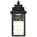 Sconce Nuvo 62-5997 Austen Collection - 1 Light Outdoor Small Wall Fixture - LED - SMART - Starfish RGBTW - CCT Selectable - Matte Black - Clear Water Glass Nuvo