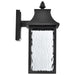 Sconce Nuvo 62-5997 Austen Collection - 1 Light Outdoor Small Wall Fixture - LED - SMART - Starfish RGBTW - CCT Selectable - Matte Black - Clear Water Glass Nuvo
