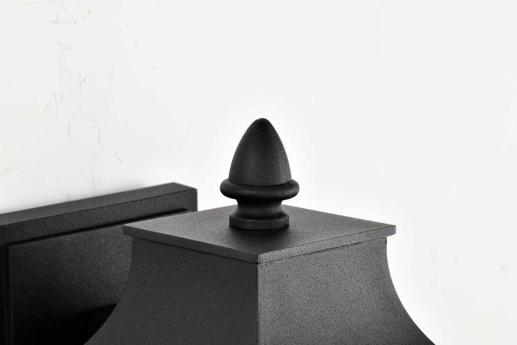 Sconce Nuvo 62-5997 Austen Collection - 1 Light Outdoor Small Wall Fixture - LED - SMART - Starfish RGBTW - CCT Selectable - Matte Black - Clear Water Glass Nuvo