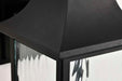 Sconce Nuvo 62-5997 Austen Collection - 1 Light Outdoor Small Wall Fixture - LED - SMART - Starfish RGBTW - CCT Selectable - Matte Black - Clear Water Glass Nuvo