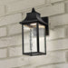 Sconce Nuvo 62-5997 Austen Collection - 1 Light Outdoor Small Wall Fixture - LED - SMART - Starfish RGBTW - CCT Selectable - Matte Black - Clear Water Glass Nuvo