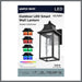 Sconce Nuvo 62-5997 Austen Collection - 1 Light Outdoor Small Wall Fixture - LED - SMART - Starfish RGBTW - CCT Selectable - Matte Black - Clear Water Glass Nuvo