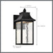 Sconce Nuvo 62-5997 Austen Collection - 1 Light Outdoor Small Wall Fixture - LED - SMART - Starfish RGBTW - CCT Selectable - Matte Black - Clear Water Glass Nuvo