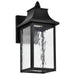 Sconce Nuvo 62-5997 Austen Collection - 1 Light Outdoor Small Wall Fixture - LED - SMART - Starfish RGBTW - CCT Selectable - Matte Black - Clear Water Glass Nuvo